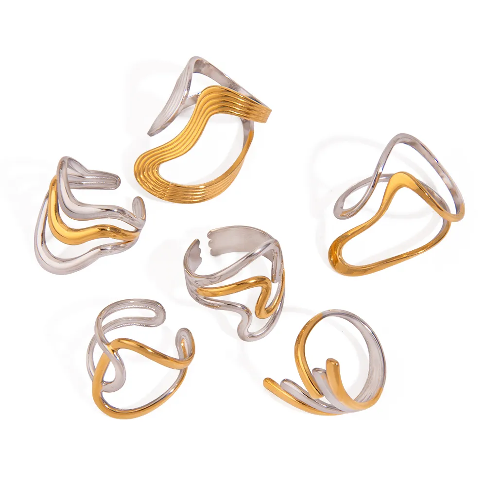 Simple Style Commute Geometric 316 Stainless Steel  Women's Rings display picture 9