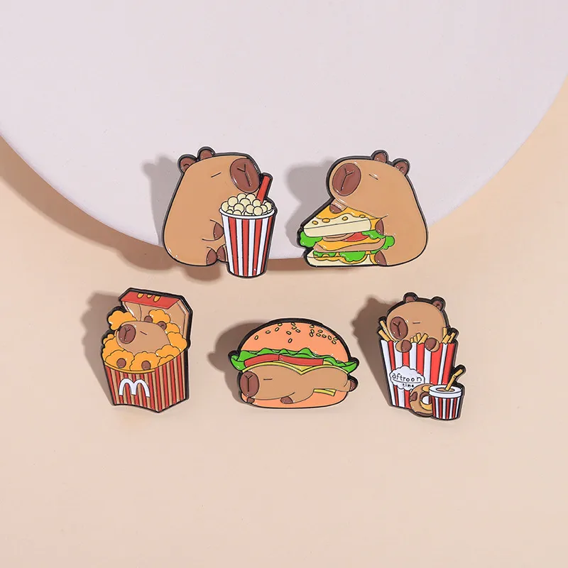 Cartoon Style Cute Cartoon Alloy Stamping Stoving Varnish Plating Unisex Brooches display picture 2