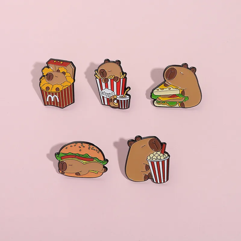 Cartoon Style Cute Cartoon Alloy Stamping Stoving Varnish Plating Unisex Brooches display picture 5