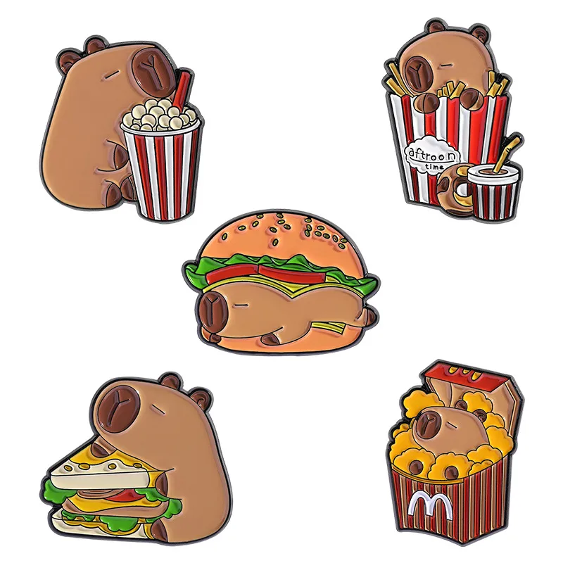 Cartoon Style Cute Cartoon Alloy Stamping Stoving Varnish Plating Unisex Brooches display picture 9