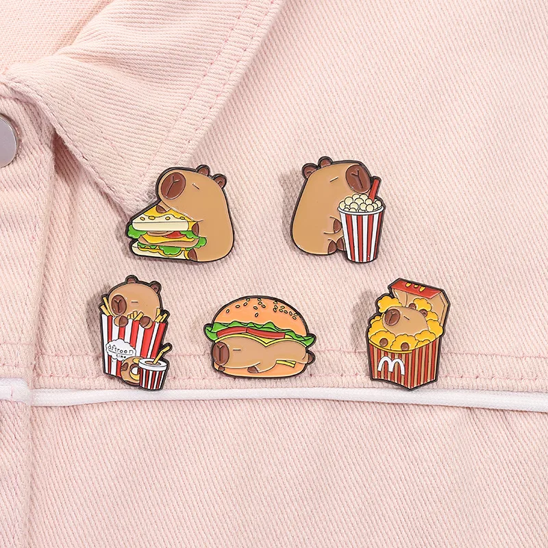Cartoon Style Cute Cartoon Alloy Stamping Stoving Varnish Plating Unisex Brooches display picture 4