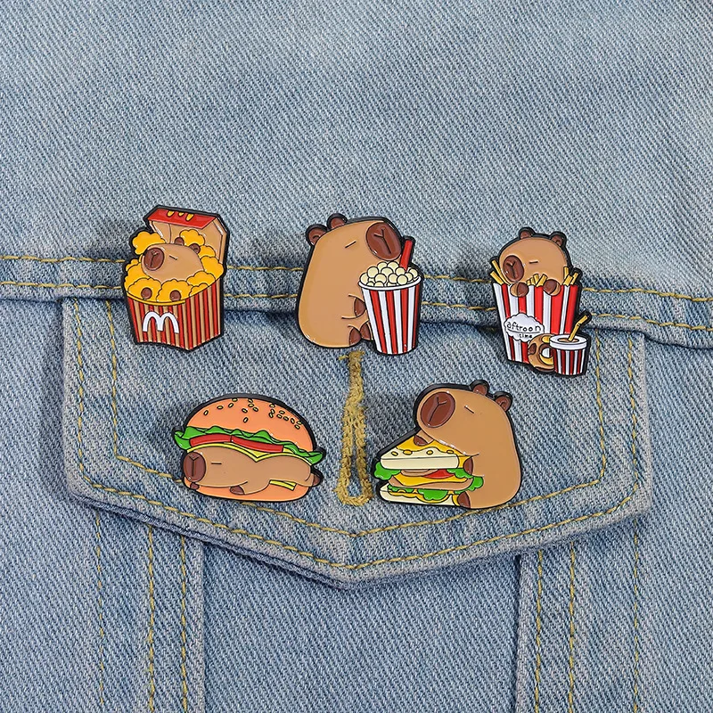 Cartoon Style Cute Cartoon Alloy Stamping Stoving Varnish Plating Unisex Brooches display picture 10