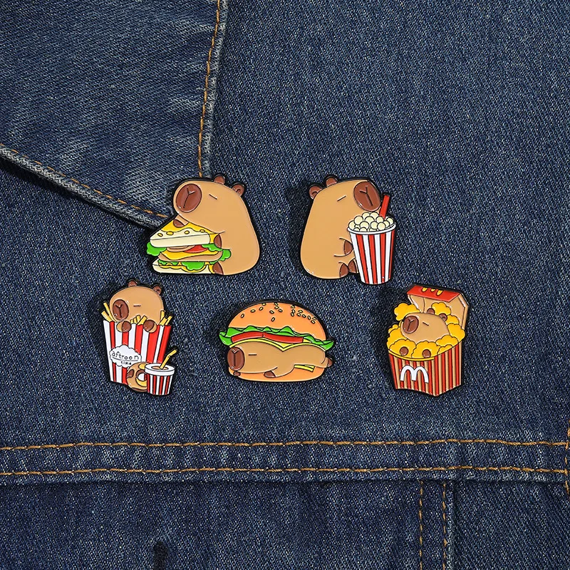 Cartoon Style Cute Cartoon Alloy Stamping Stoving Varnish Plating Unisex Brooches display picture 3