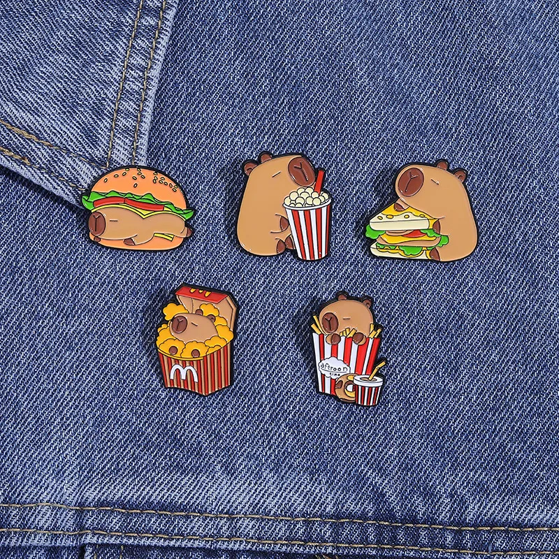 Cartoon Style Cute Cartoon Alloy Stamping Stoving Varnish Plating Unisex Brooches display picture 11