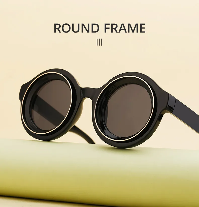 Streetwear Geometric Pc Round Frame Full Frame Glasses display picture 13