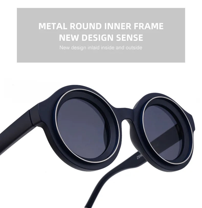 Streetwear Geometric Pc Round Frame Full Frame Glasses display picture 15