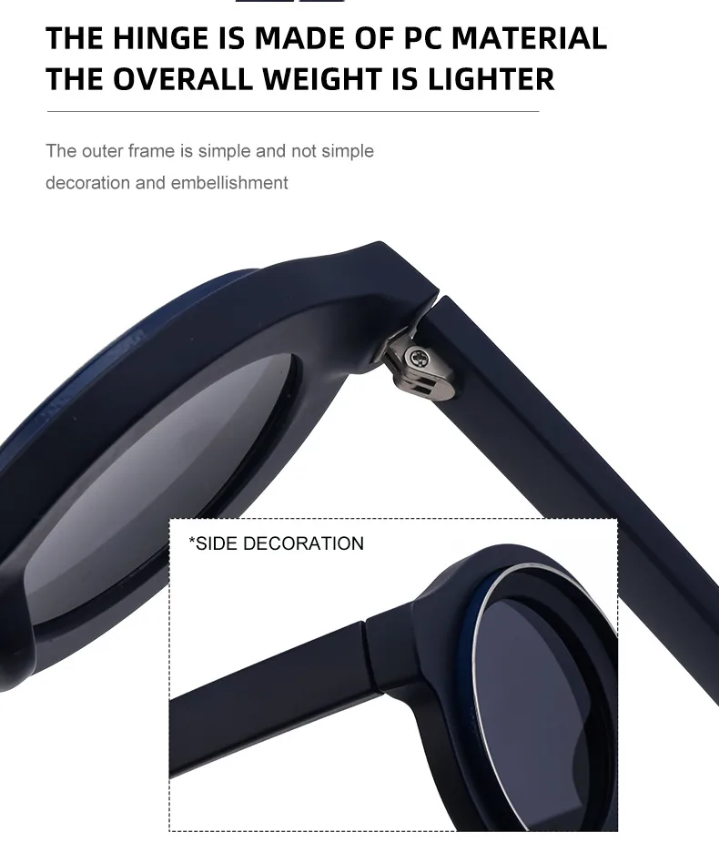 Streetwear Geometric Pc Round Frame Full Frame Glasses display picture 17