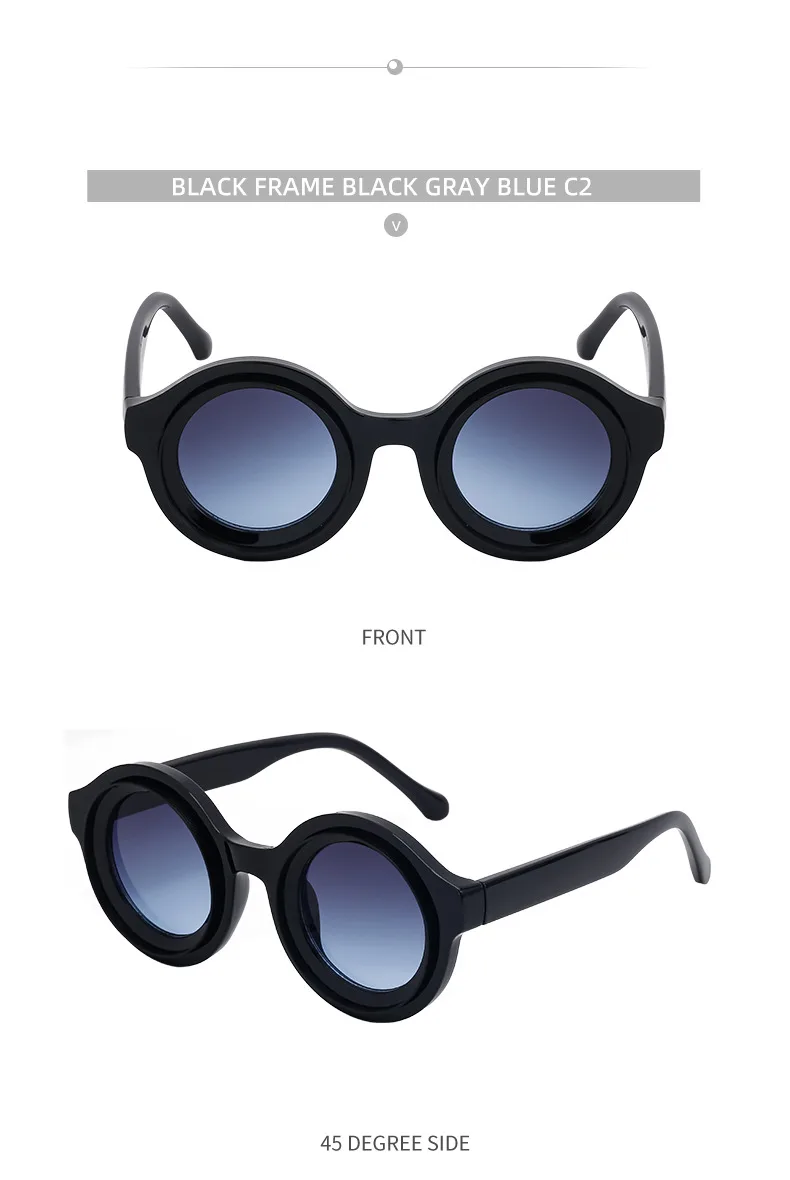 Streetwear Geometric Pc Round Frame Full Frame Glasses display picture 23