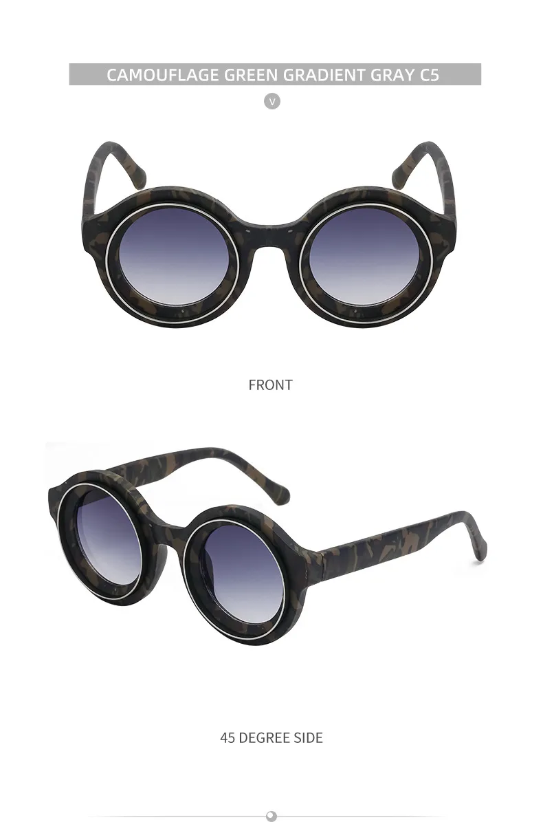 Streetwear Geometric Pc Round Frame Full Frame Glasses display picture 26
