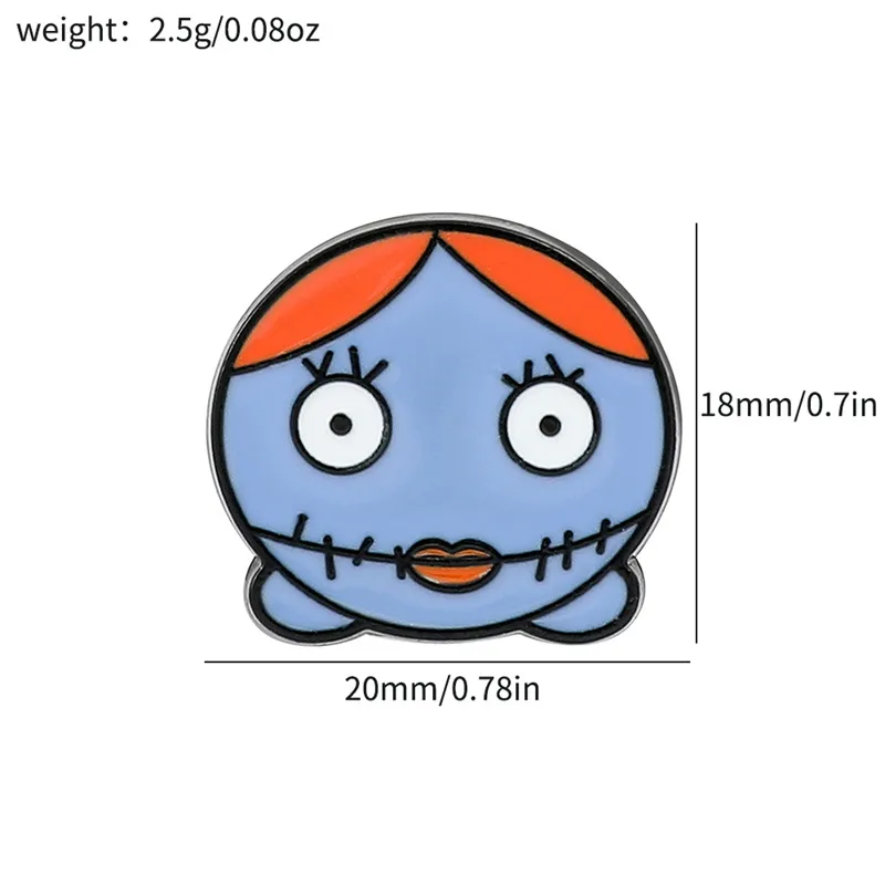 Cartoon Style Cute Funny Clown Ghost Skull Alloy Stamping Stoving Varnish Plating Unisex Brooches display picture 10