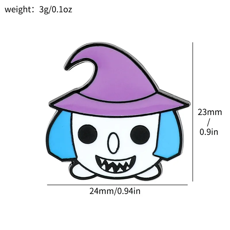 Cartoon Style Cute Funny Clown Ghost Skull Alloy Stamping Stoving Varnish Plating Unisex Brooches display picture 6
