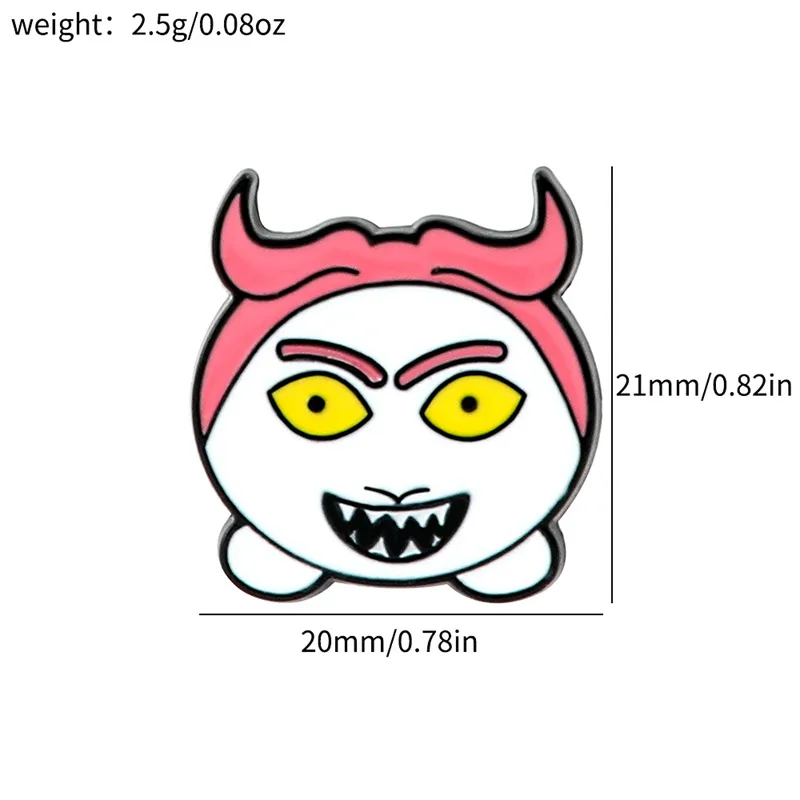 Cartoon Style Cute Funny Clown Ghost Skull Alloy Stamping Stoving Varnish Plating Unisex Brooches display picture 11