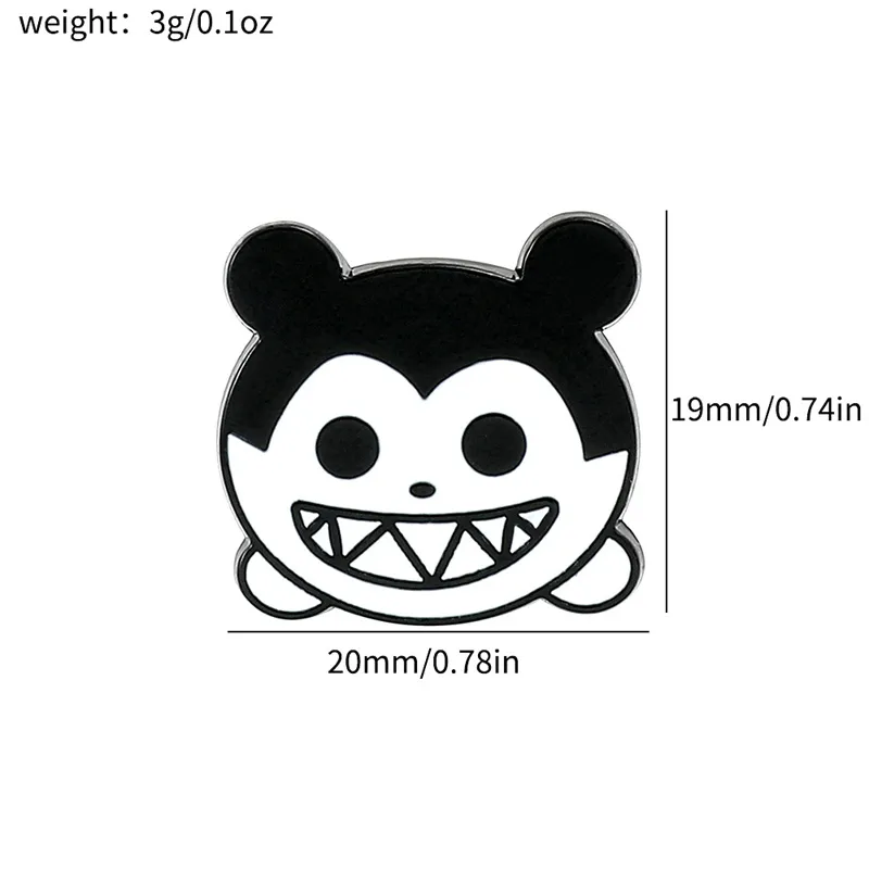 Cartoon Style Cute Funny Clown Ghost Skull Alloy Stamping Stoving Varnish Plating Unisex Brooches display picture 5
