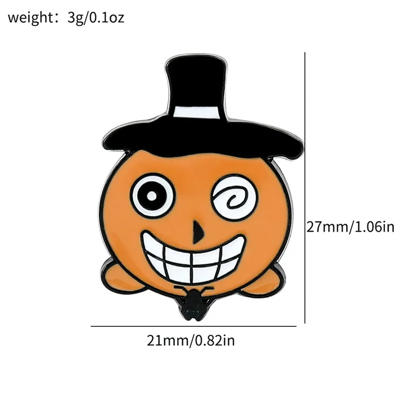 Cartoon Style Cute Funny Clown Ghost Skull Alloy Stamping Stoving Varnish Plating Unisex Brooches display picture 12