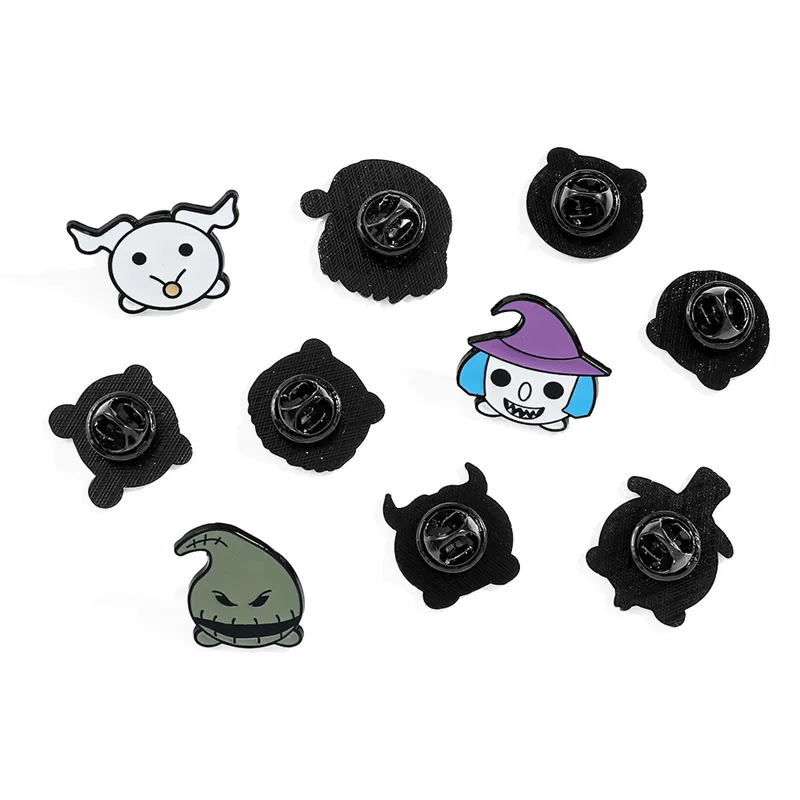 Cartoon Style Cute Funny Clown Ghost Skull Alloy Stamping Stoving Varnish Plating Unisex Brooches display picture 2