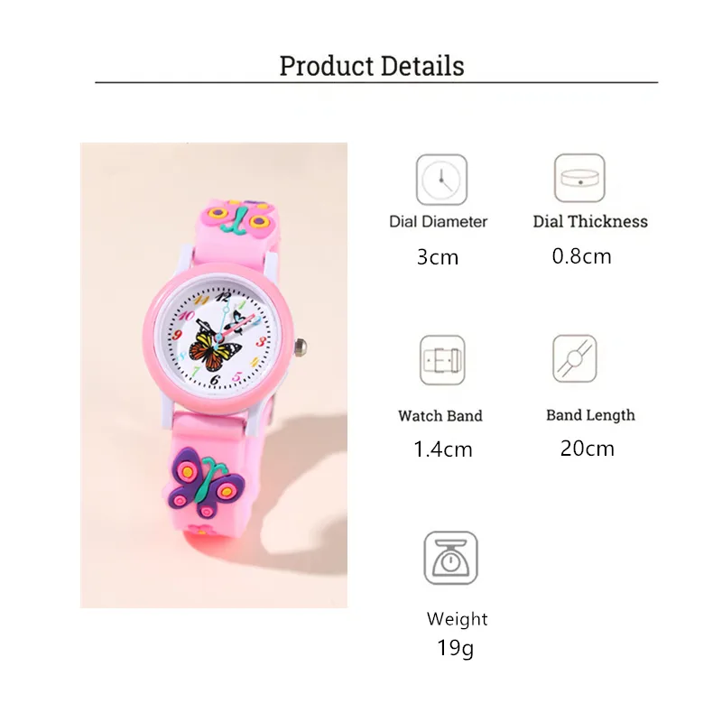 Cute Butterfly Buckle Quartz display picture 1