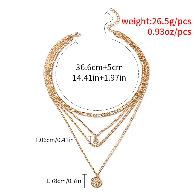 Elegant Glam Vintage Style Round Heart Shape Eye Imitation Pearl Alloy Women's Layered Necklaces Pendant Necklace display picture 57