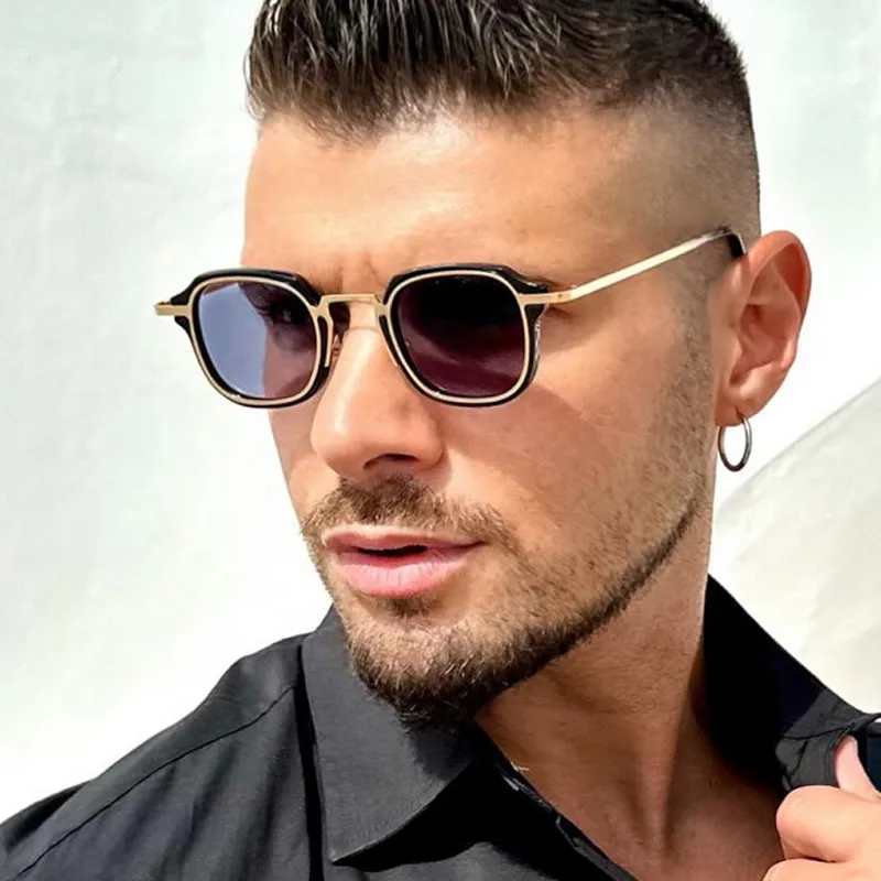Retro Vacation Punk Glasses Ac Square Full Frame Glasses display picture 1