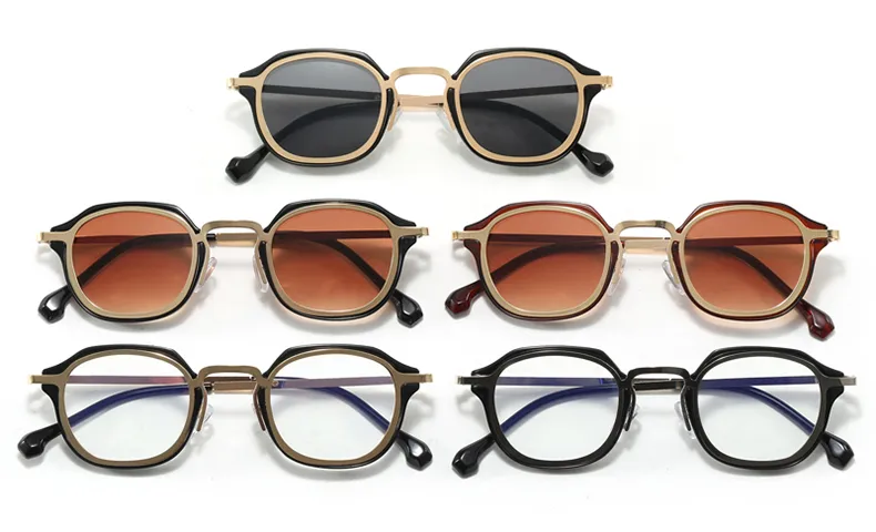 Retro Vacation Punk Glasses Ac Square Full Frame Glasses display picture 5