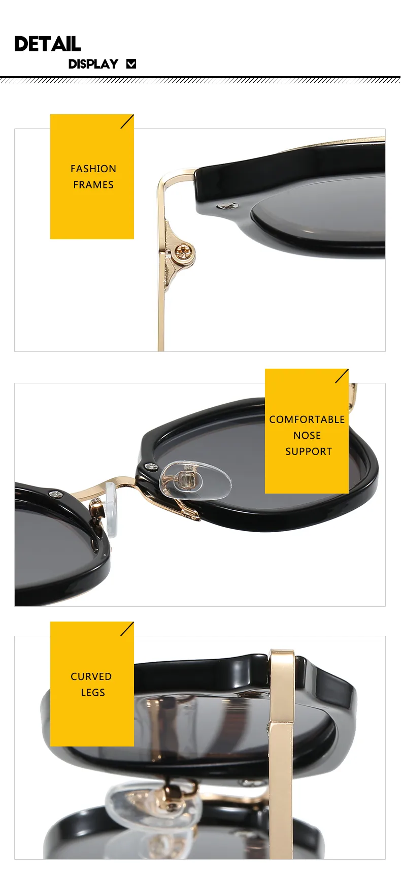 Retro Vacation Punk Glasses Ac Square Full Frame Glasses display picture 13