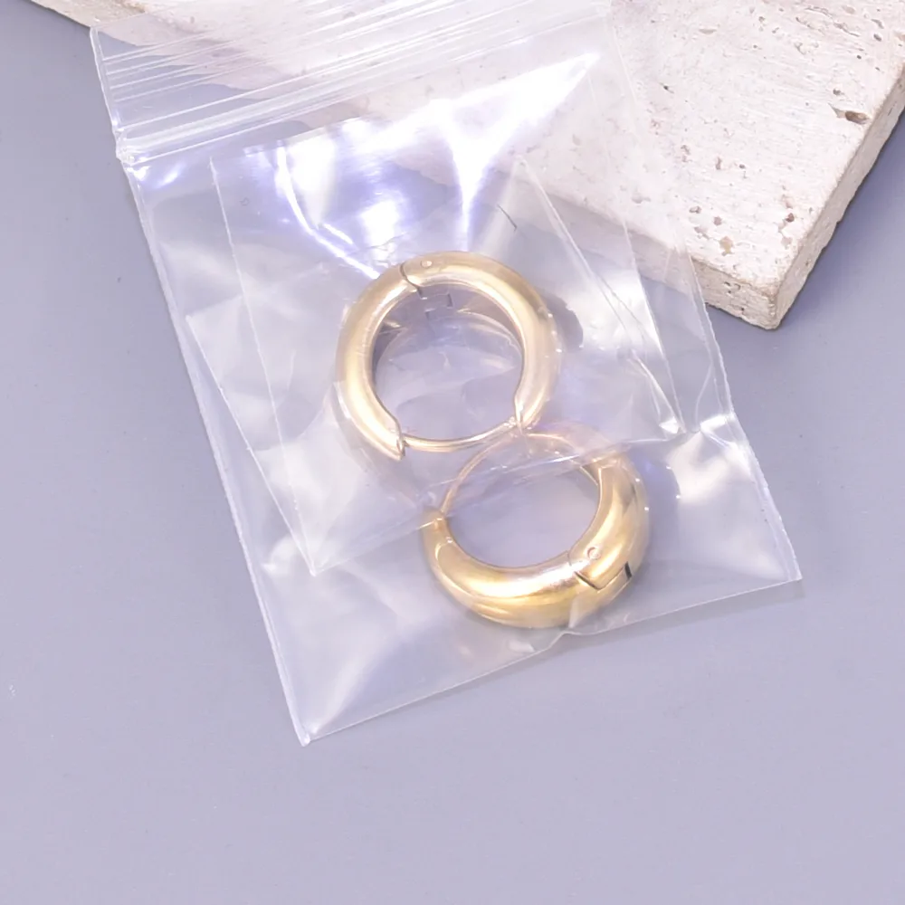 1 Pair Vacation Classic Style Solid Color Plating 304 Stainless Steel 18K Gold Plated Earrings display picture 2