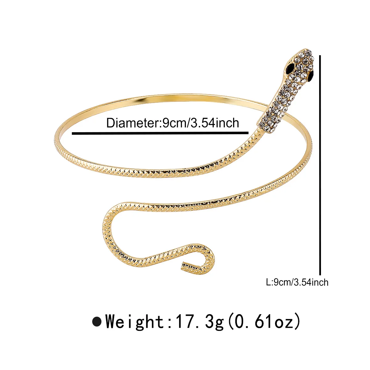 Vintage Style Commute Snake Iron Plating Women's Armband display picture 1