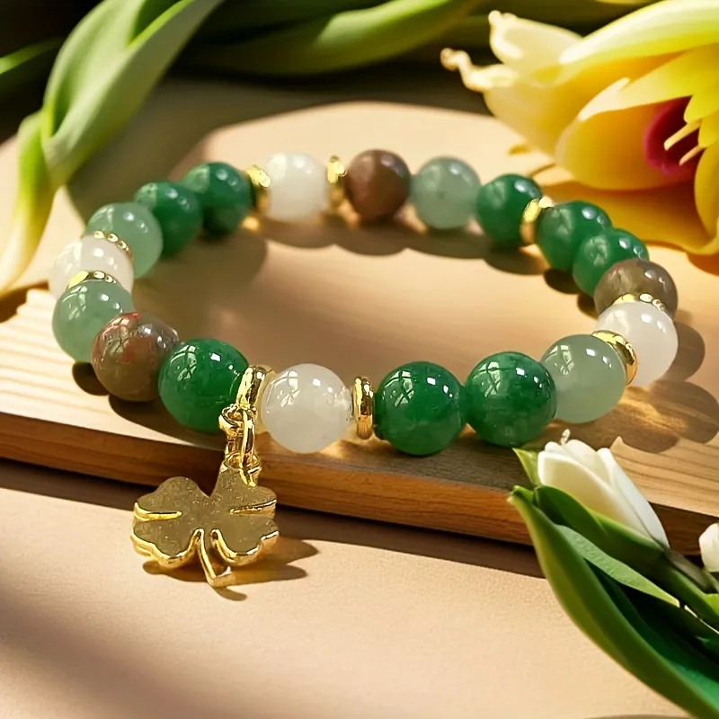Casual Simple Style Four Leaf Clover Acrylic Women's Bracelets display picture 2