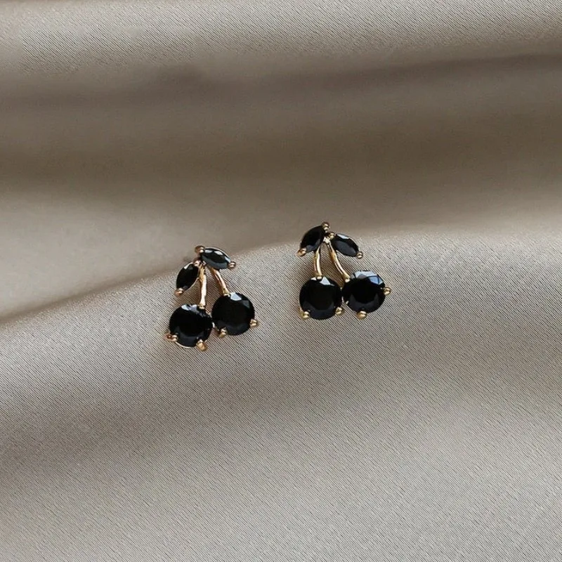 1 Pair Casual Sweet Cherry Plating Alloy Ear Studs display picture 3