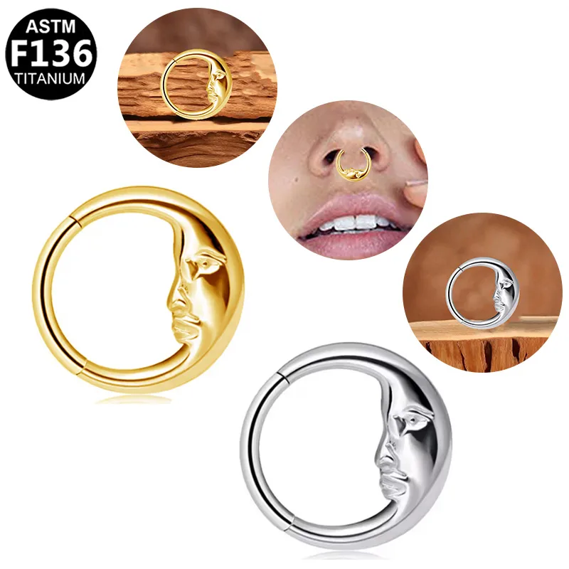 Casual Simple Style Classic Style Geometric Pure Titanium Titanium Alloy Plating Inlay Zircon 14K Gold Plated White Gold Plated Unisex Nose Ring display picture 9