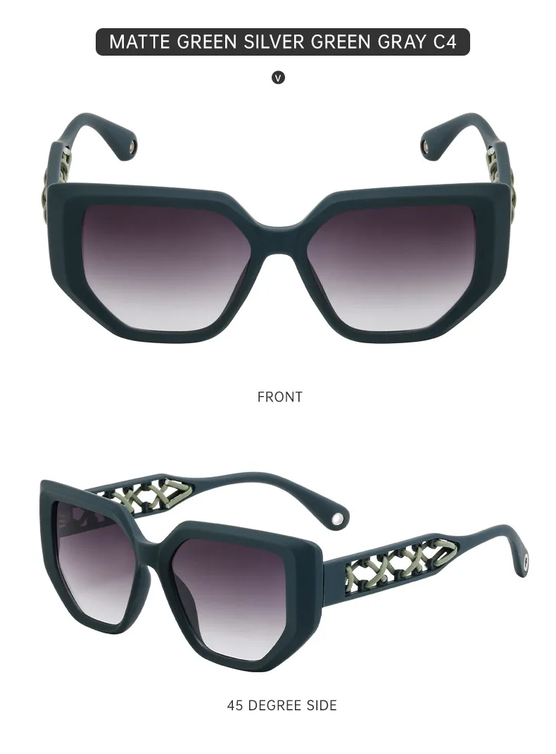 Vacation Simple Style Solid Color Pc Cat Eye Full Frame Glasses display picture 5