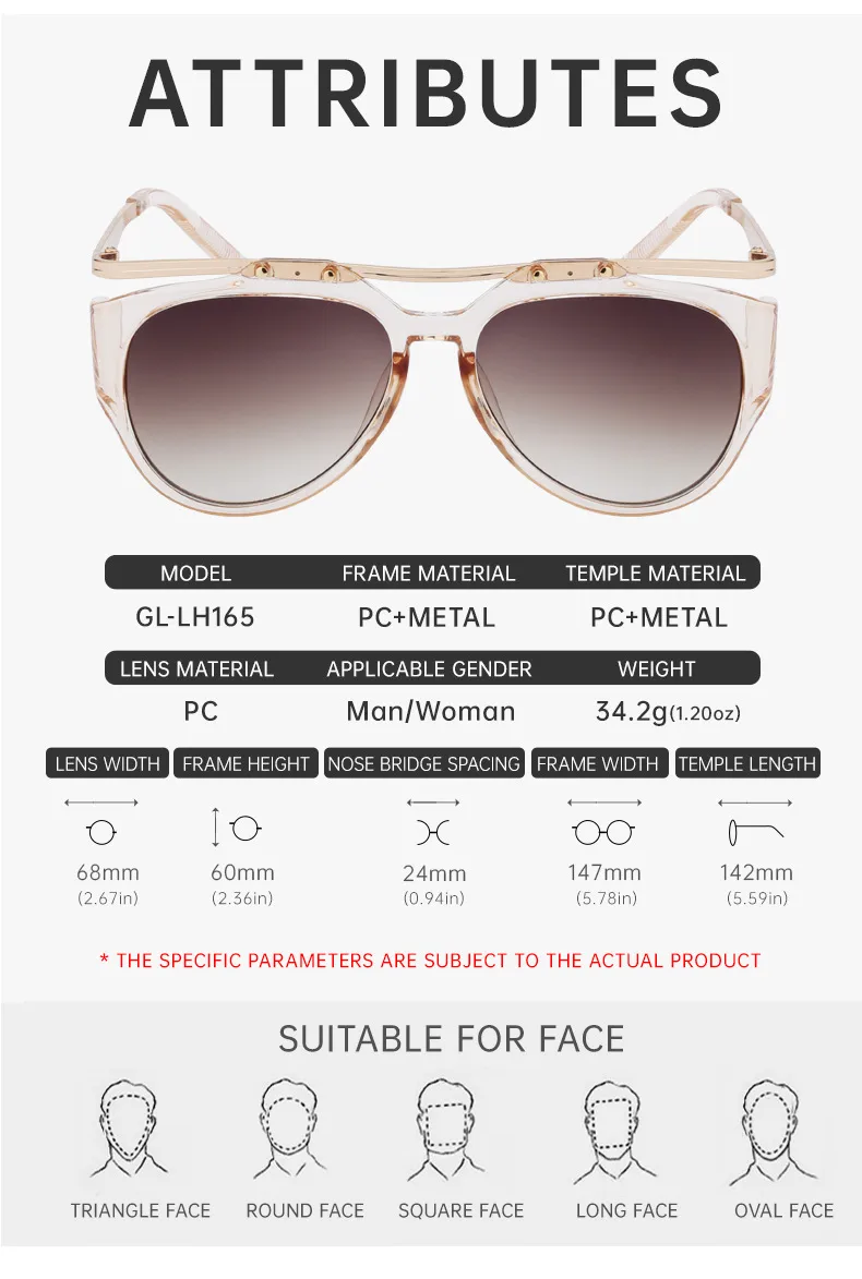 Streetwear Geometric Pc Special-Shaped Mirror Full Frame Glasses display picture 12