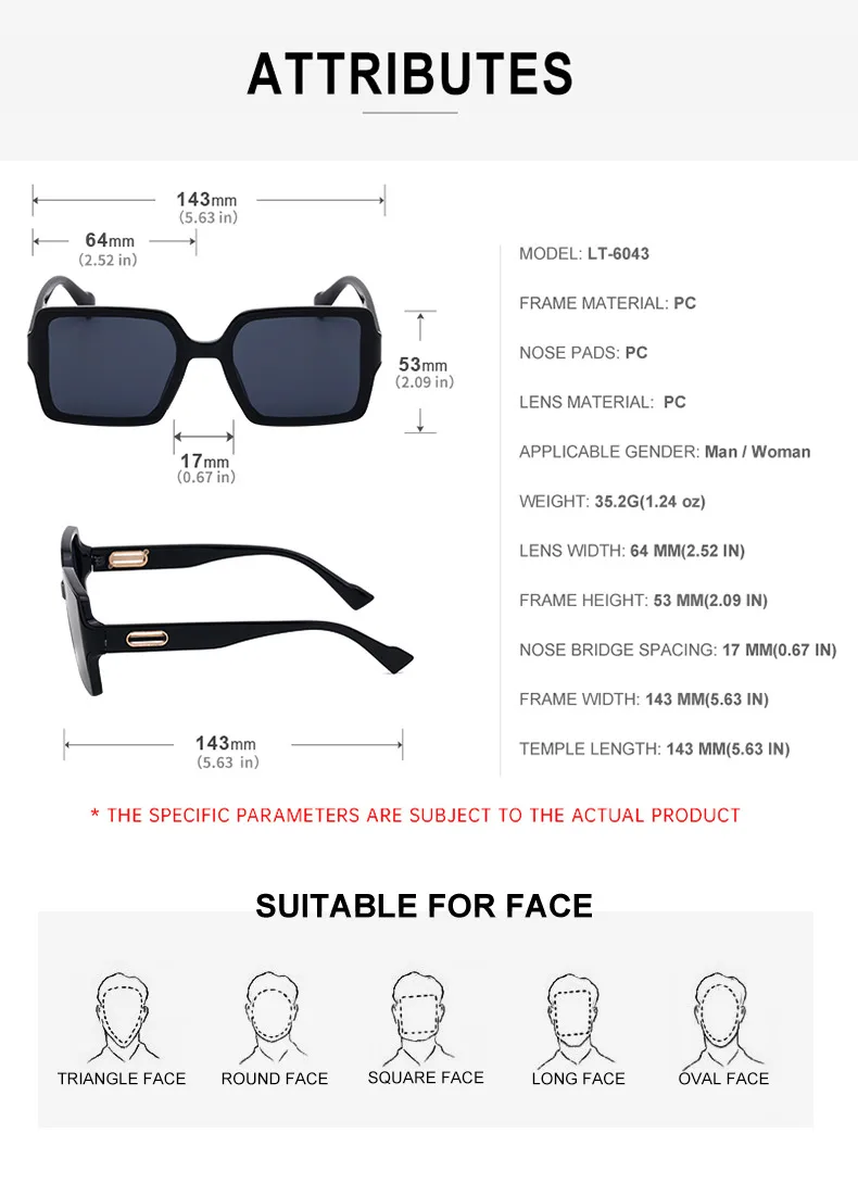 Streetwear Geometric Pc Square Full Frame Glasses display picture 12
