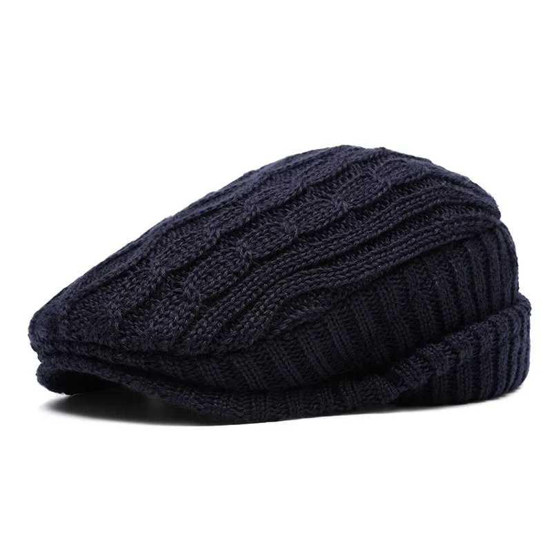 Men's Vacation Simple Style Solid Color Flat Eaves Beret Hat display picture 2
