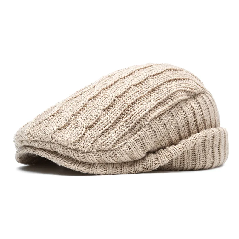 Men's Vacation Simple Style Solid Color Flat Eaves Beret Hat display picture 3