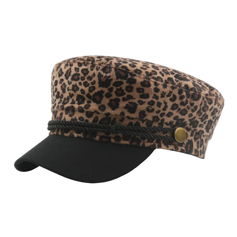 Women's Basic Leopard Leopard Flat Eaves Flat Cap display picture 1
