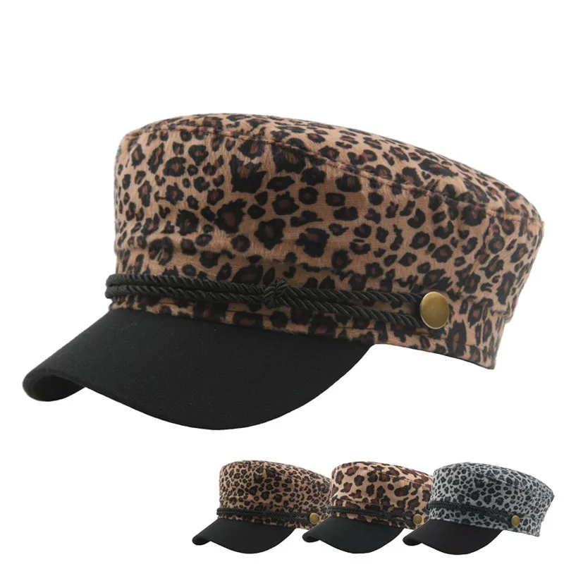 Women's Basic Leopard Leopard Flat Eaves Flat Cap display picture 3