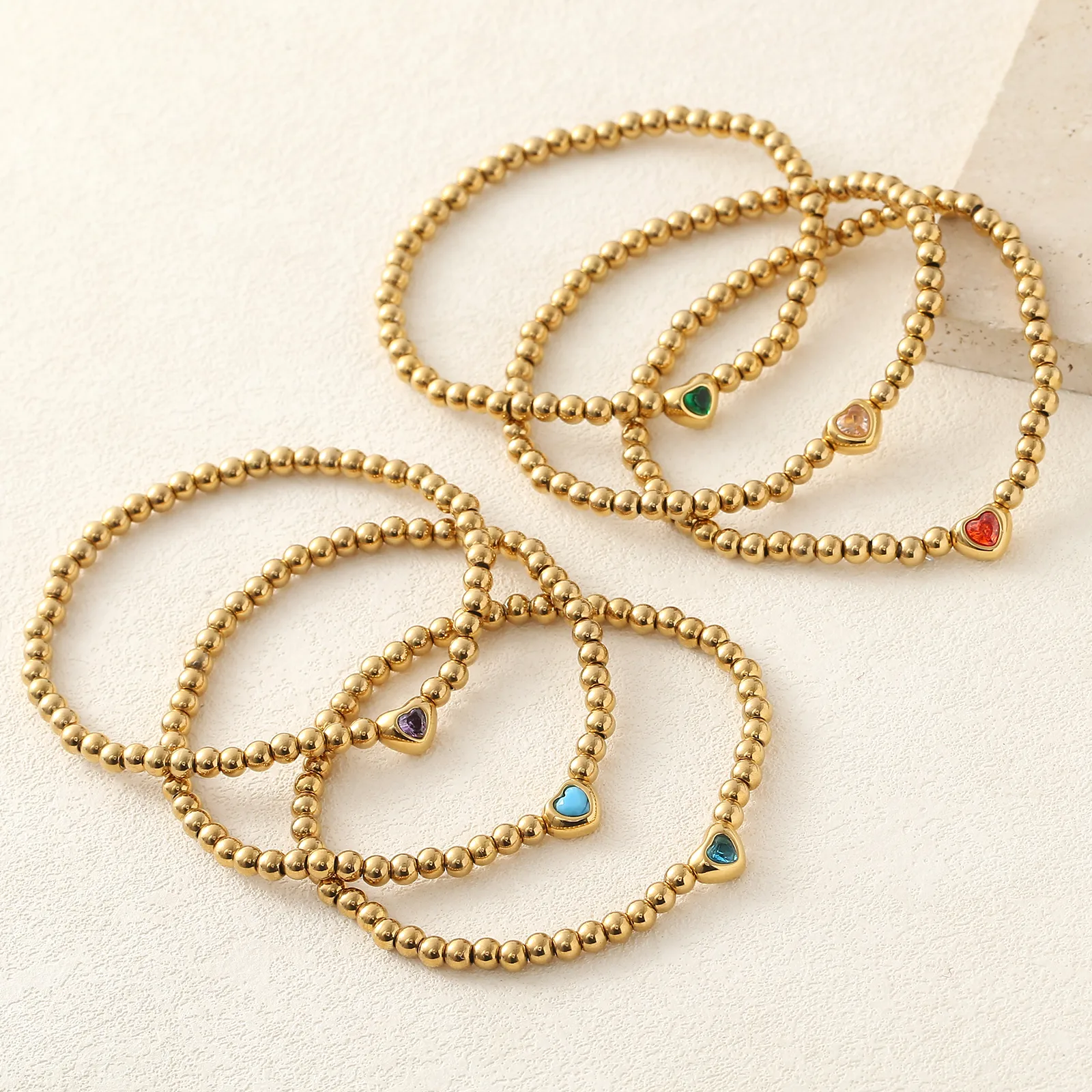 Elegant Simple Style Heart Shape 304 Stainless Steel Women's Bracelets display picture 6