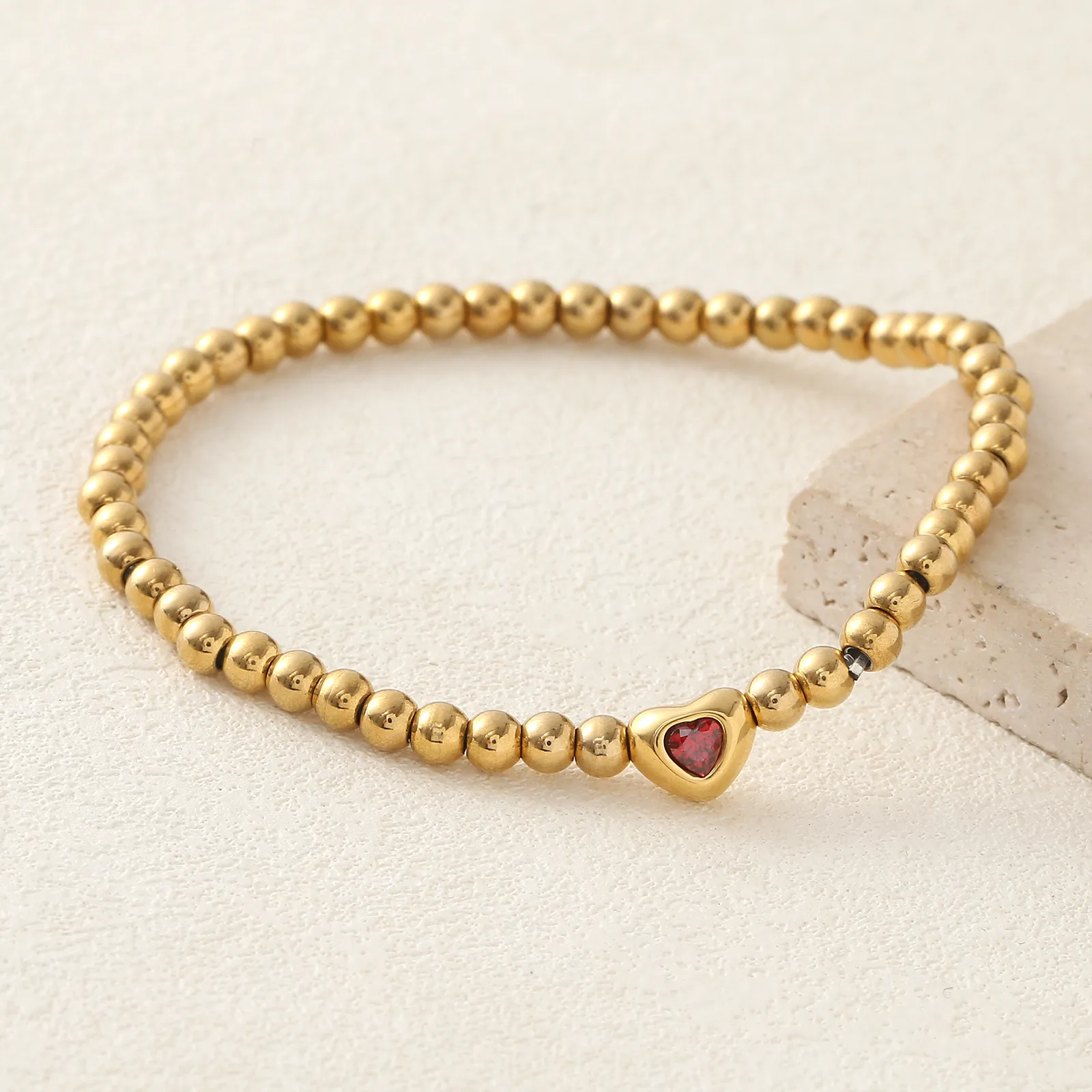 Elegant Simple Style Heart Shape 304 Stainless Steel Women's Bracelets display picture 3