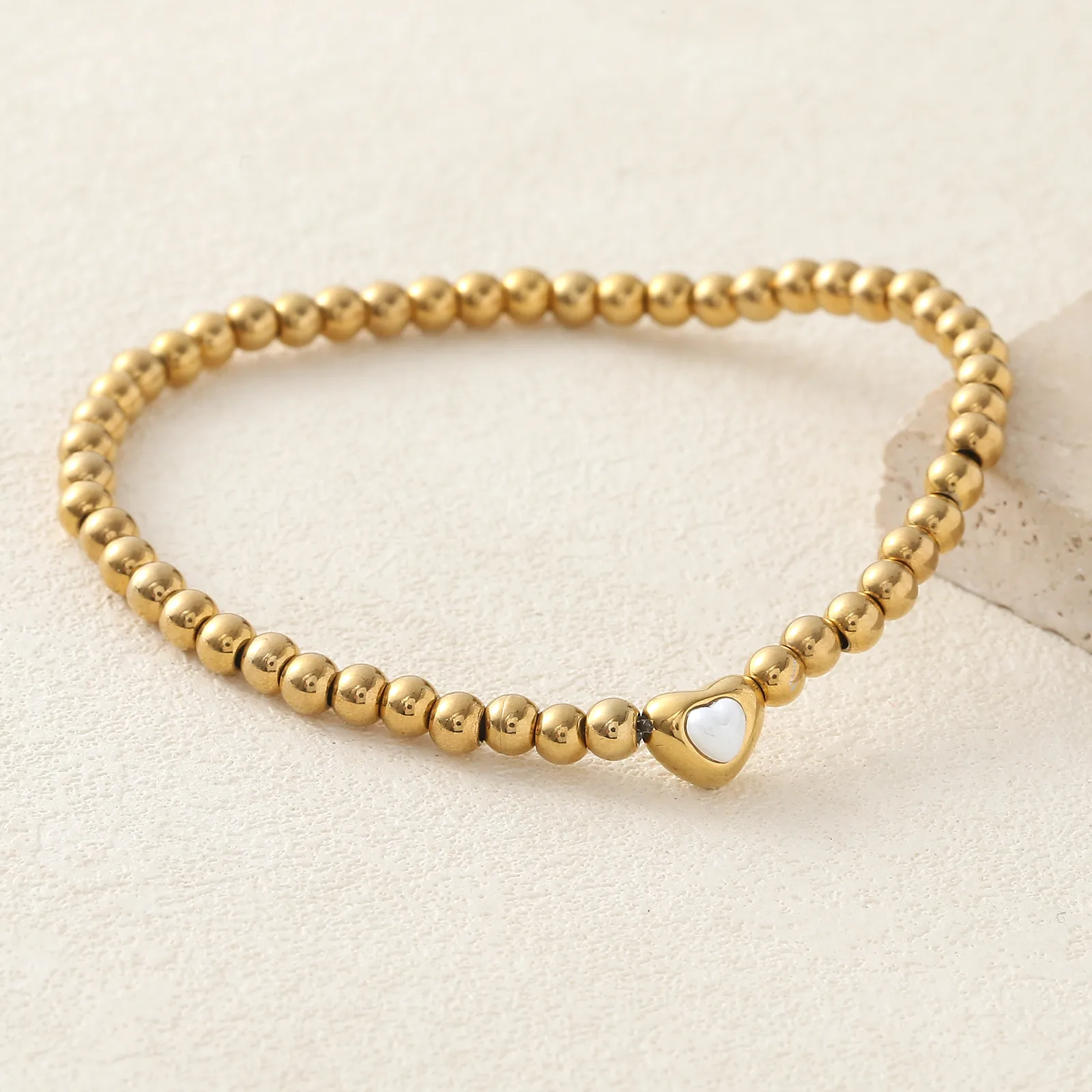 Elegant Simple Style Heart Shape 304 Stainless Steel Women's Bracelets display picture 1