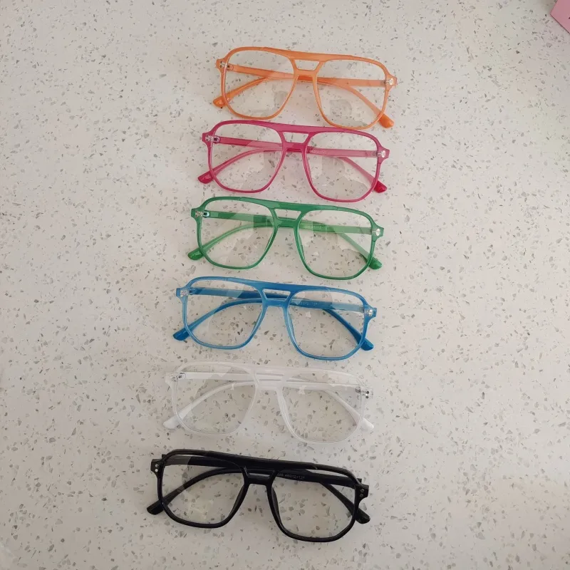 Casual Cute Vacation Square Pc Resin Square Full Frame Glasses display picture 6
