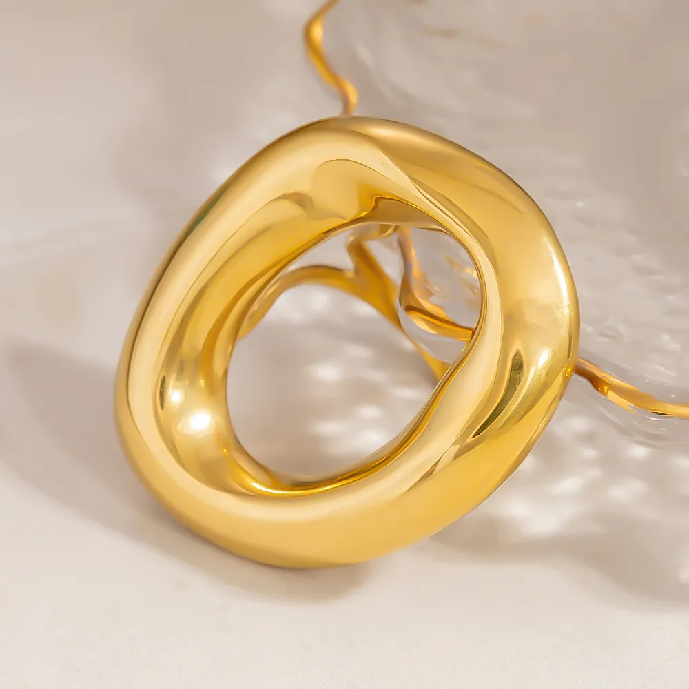 Elegant Modern Style Classic Style Circle 304 Stainless Steel Women's Open Rings display picture 2