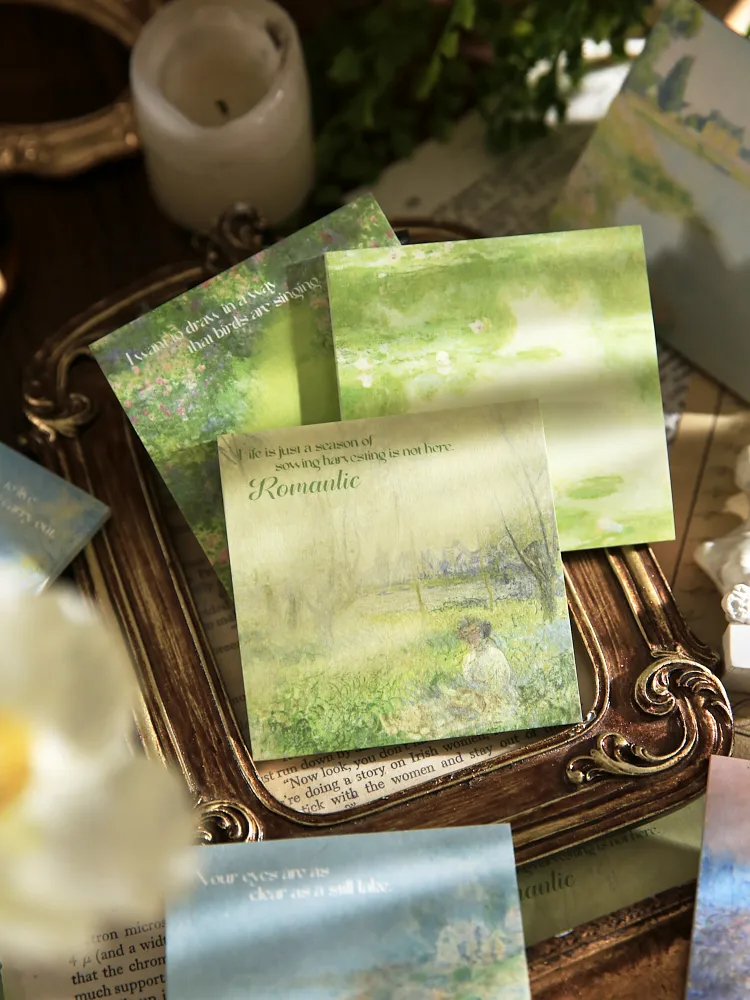 Oil Painting Class Learning School Paper Elegant Classical Retro Notebook display picture 4