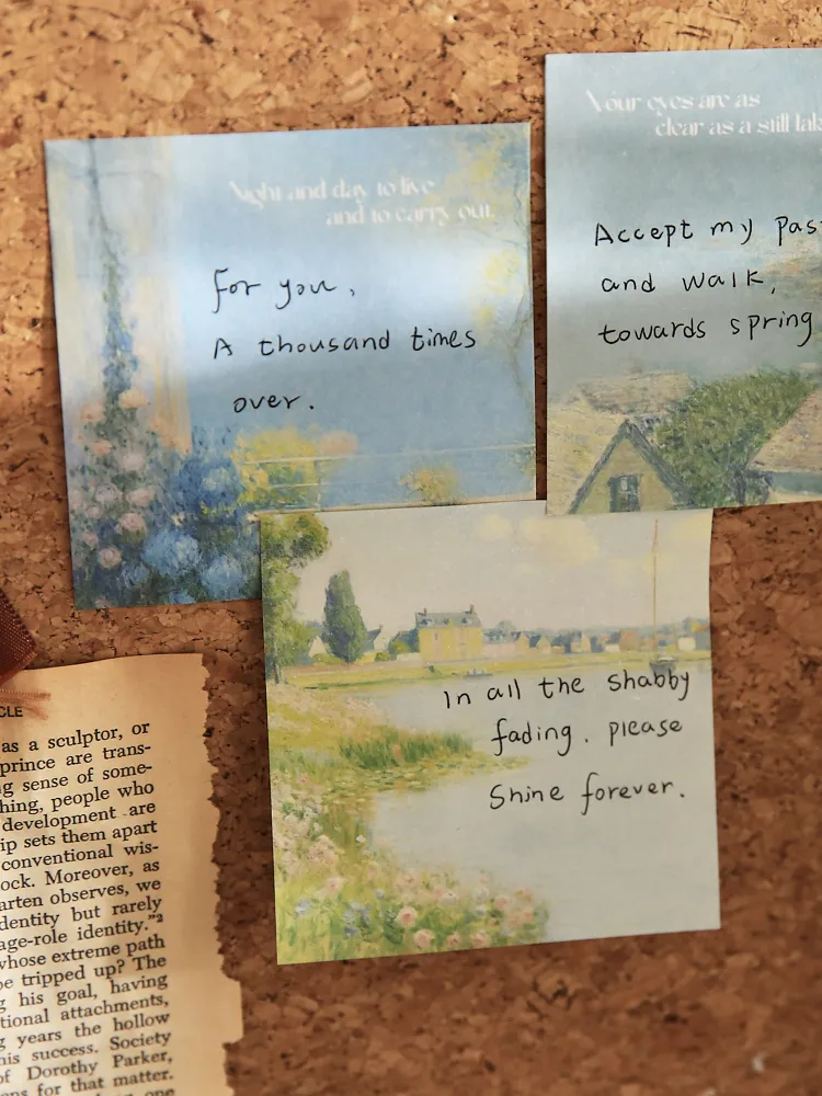 Oil Painting Class Learning School Paper Elegant Classical Retro Notebook display picture 3