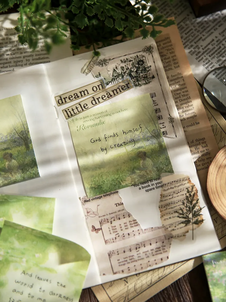 Oil Painting Class Learning School Paper Elegant Classical Retro Notebook display picture 6