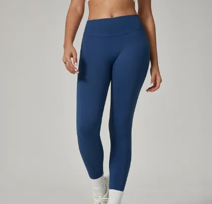 Casual Elegant Solid Color Chemical Fiber Blending Nylon Spandex Collarless Active Bottoms Leggings display picture 3