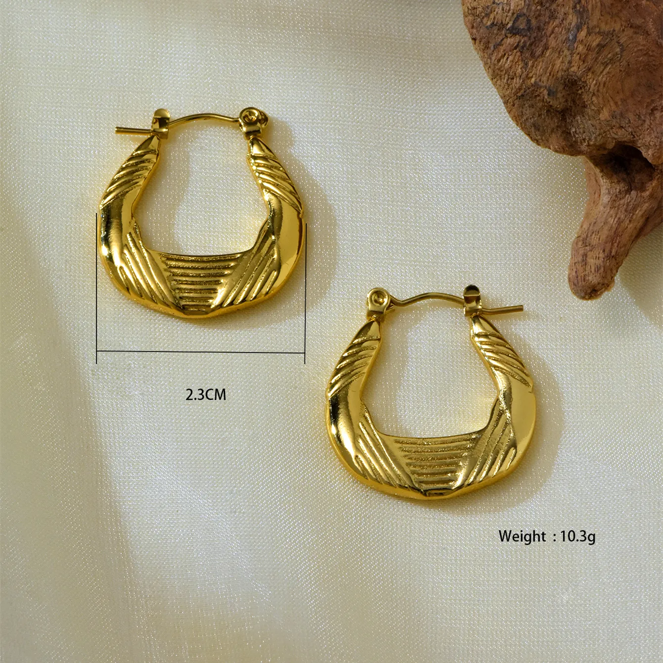 1 Pair 6 Pairs Elegant Irregular Asymmetrical 304 Stainless Steel 18K Gold Plated Earrings display picture 10