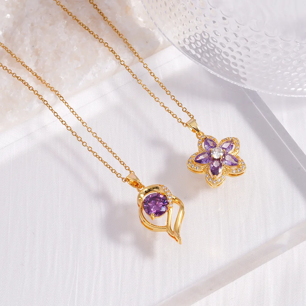 Glam Simple Style Geometric Heart Shape 304 Stainless Steel Copper Women's Pendant Necklace display picture 5