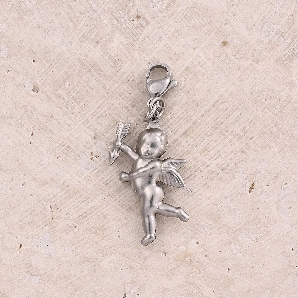 Casual Modern Style Heart Shape Rudder Anchor 304 Stainless Steel Handmade Polishing DIY Jewelry Accessories display picture 6