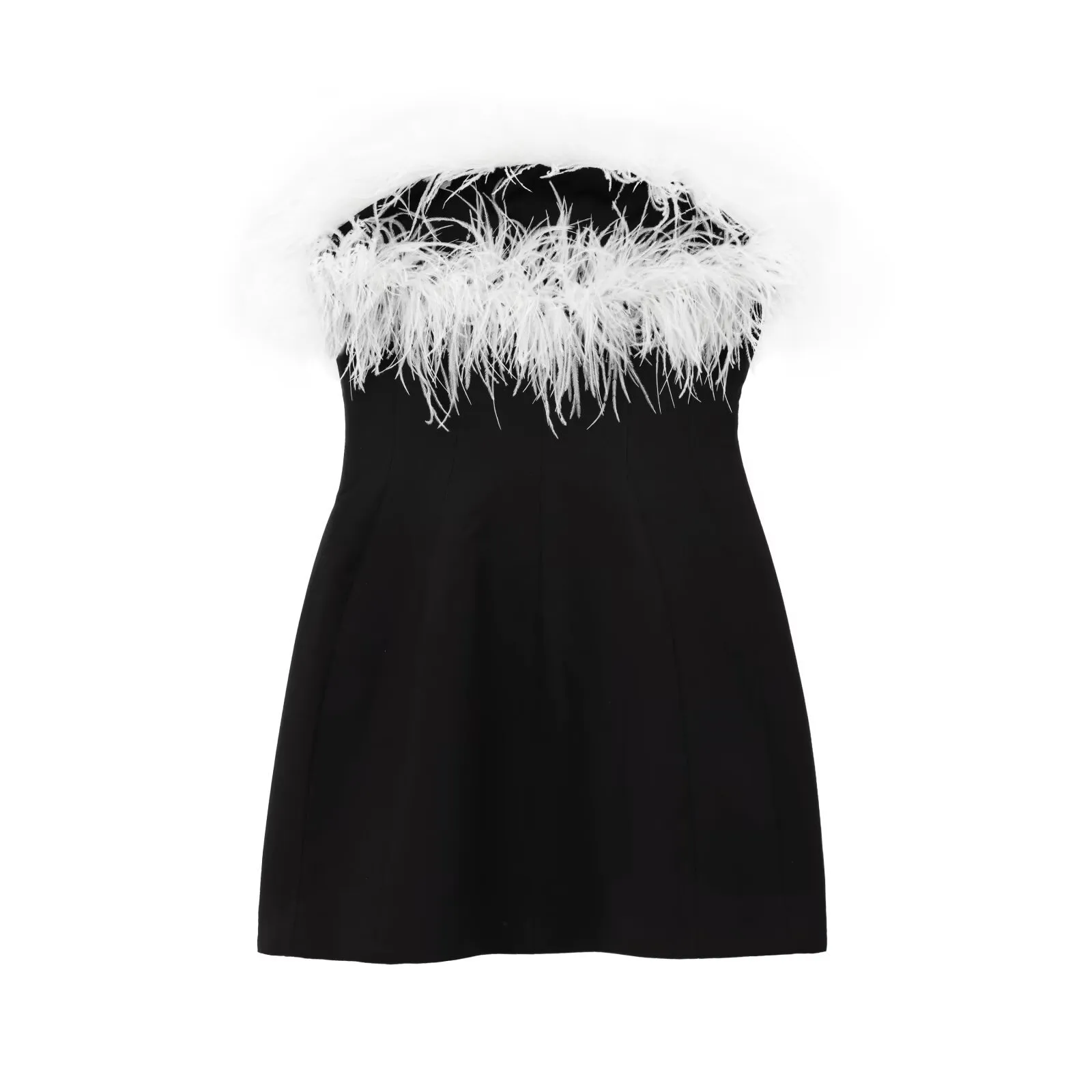 Women's Hip Skirt Sexy Strapless Sleeveless Solid Color Above Knee Holiday Banquet Selfie display picture 4