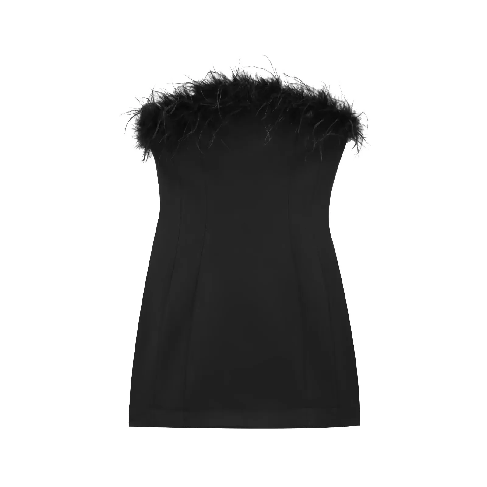 Women's Hip Skirt Sexy Strapless Sleeveless Solid Color Above Knee Holiday Banquet Selfie display picture 1